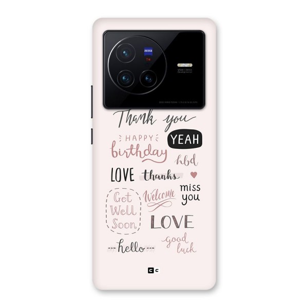 Cute Quotes Back Case for Vivo X80