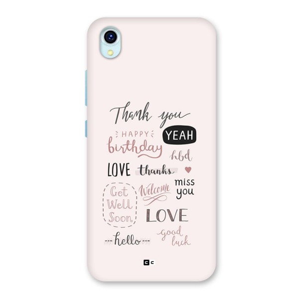 Cute Quotes Back Case for Vivo Y1s