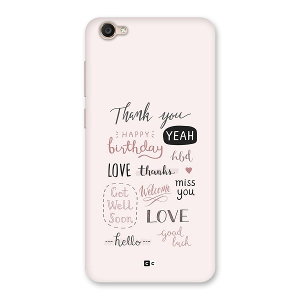 Cute Quotes Back Case for Vivo Y55L