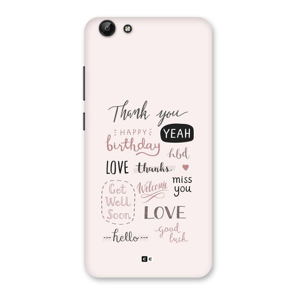 Cute Quotes Back Case for Vivo Y69