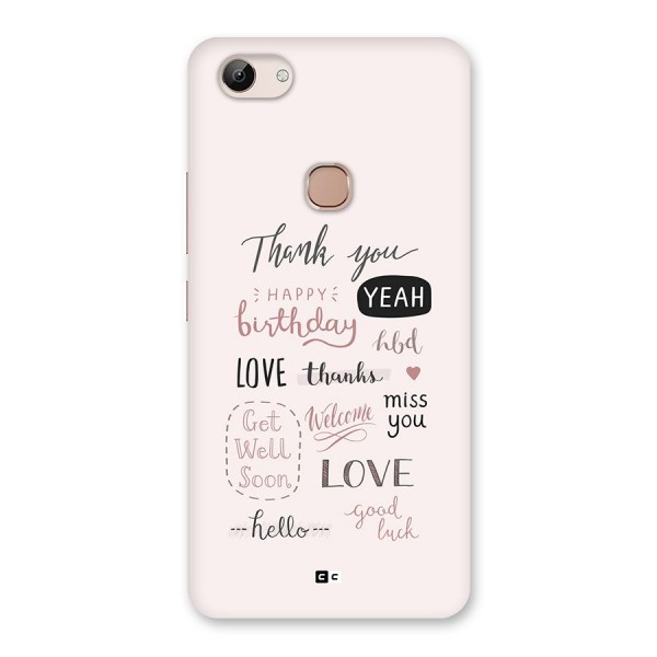 Cute Quotes Back Case for Vivo Y83