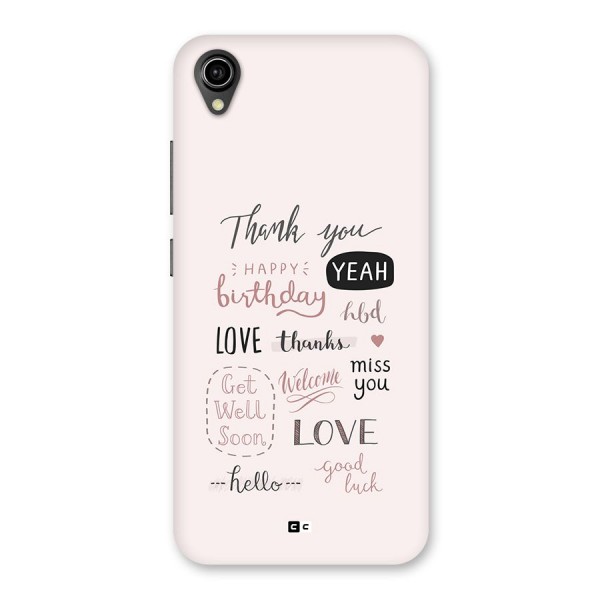 Cute Quotes Back Case for Vivo Y90