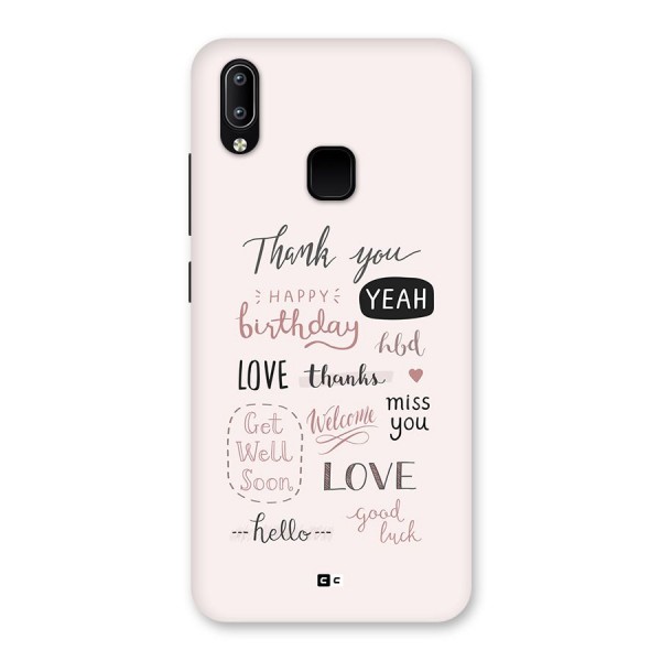 Cute Quotes Back Case for Vivo Y93