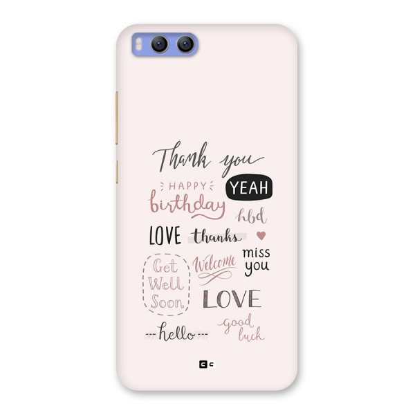 Cute Quotes Back Case for Xiaomi Mi 6