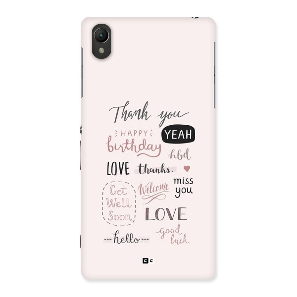 Cute Quotes Back Case for Xperia Z2