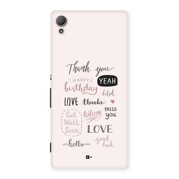 Cute Quotes Back Case for Xperia Z4