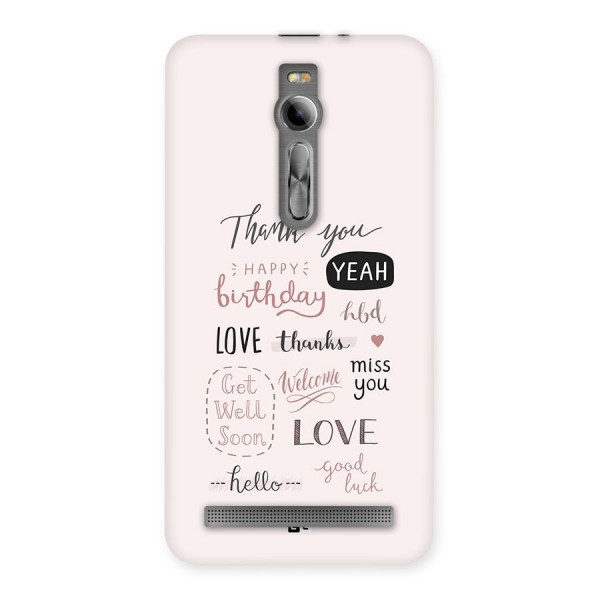 Cute Quotes Back Case for Zenfone 2