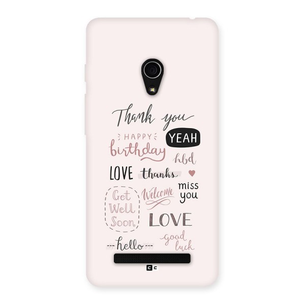 Cute Quotes Back Case for Zenfone 5