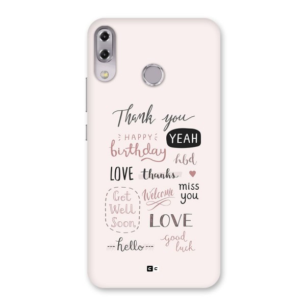 Cute Quotes Back Case for Zenfone 5Z