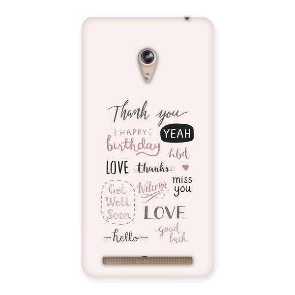 Cute Quotes Back Case for Zenfone 6