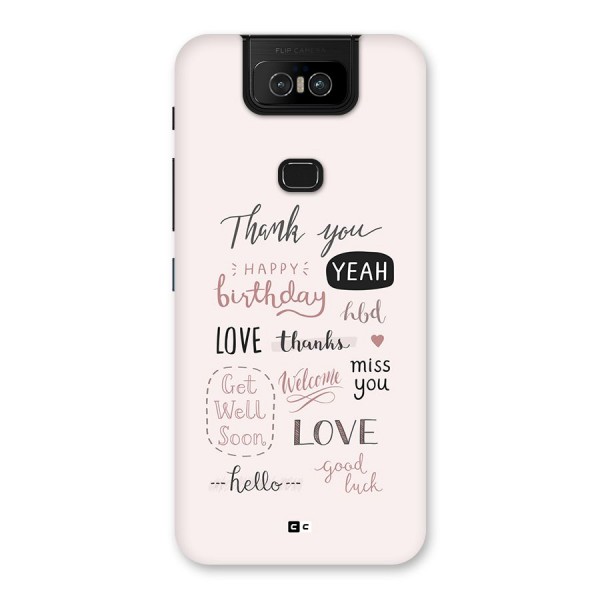 Cute Quotes Back Case for Zenfone 6z