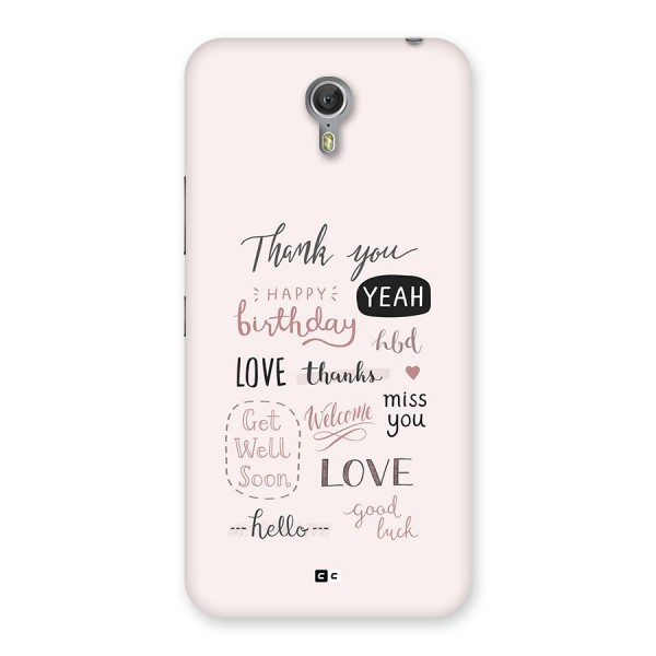 Cute Quotes Back Case for Zuk Z1