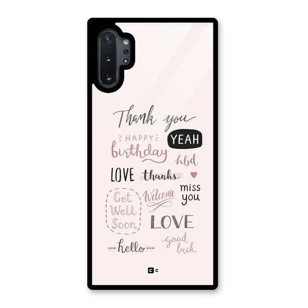 Cute Quotes Glass Back Case for Galaxy Note 10 Plus