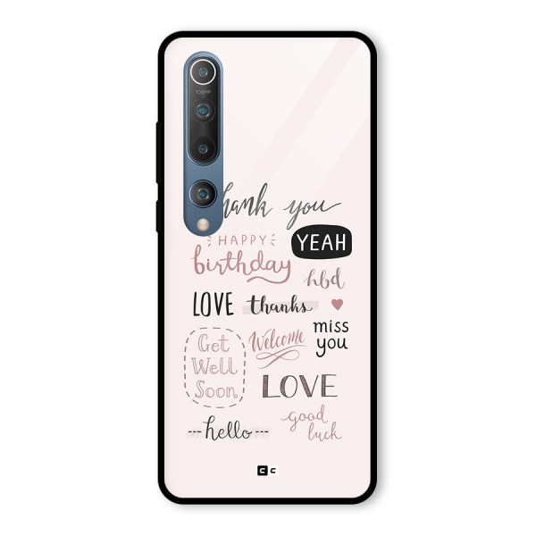 Cute Quotes Glass Back Case for Mi 10