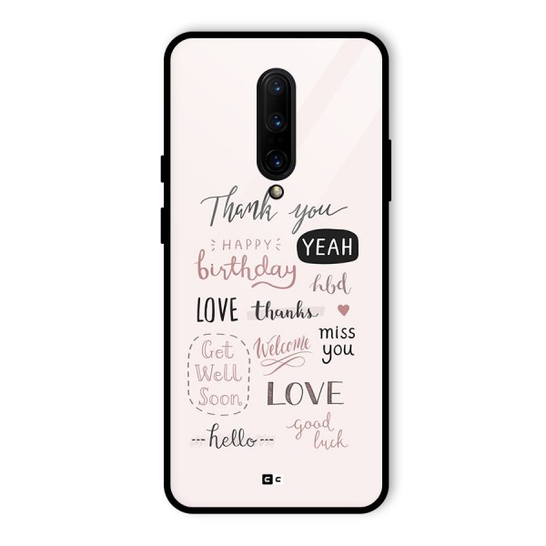 Cute Quotes Glass Back Case for OnePlus 7 Pro