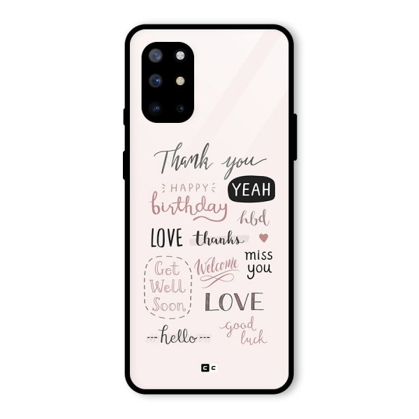 Cute Quotes Glass Back Case for OnePlus 8T