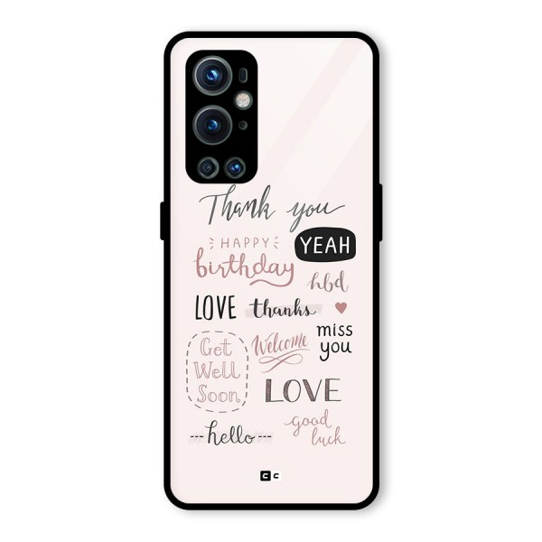 Cute Quotes Glass Back Case for OnePlus 9 Pro