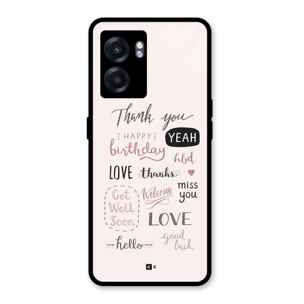 Cute Quotes Glass Back Case for Oppo K10 (5G)