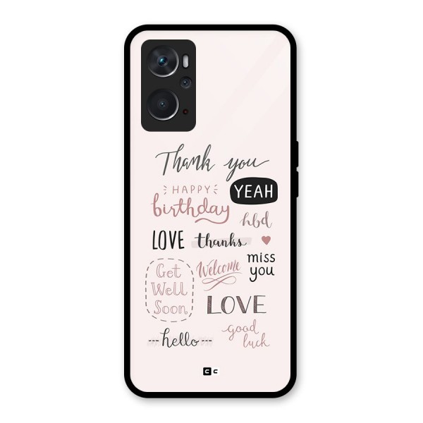 Cute Quotes Glass Back Case for Oppo K10 4G