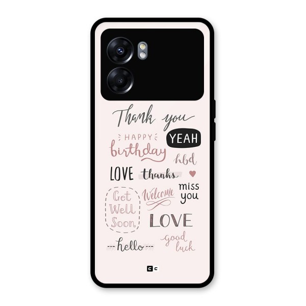 Cute Quotes Glass Back Case for Oppo K10 5G