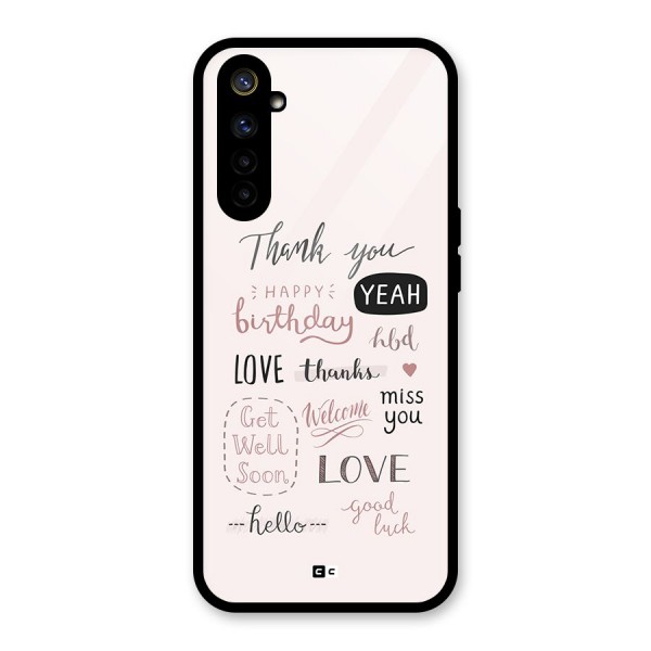 Cute Quotes Glass Back Case for Realme 6i