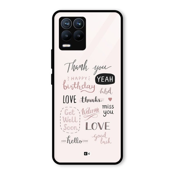 Cute Quotes Glass Back Case for Realme 8