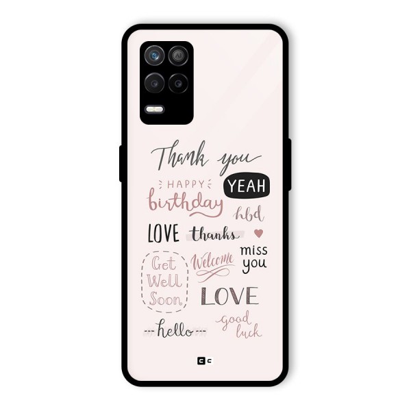 Cute Quotes Glass Back Case for Realme 8s 5G