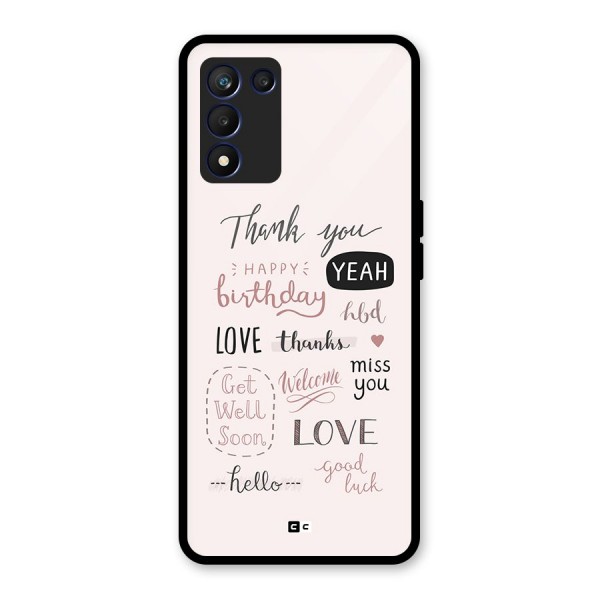 Cute Quotes Glass Back Case for Realme 9 5G Speed