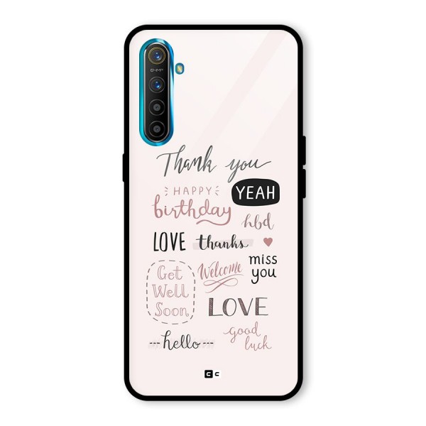 Cute Quotes Glass Back Case for Realme X2