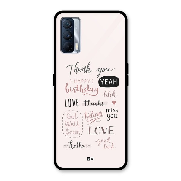 Cute Quotes Glass Back Case for Realme X7