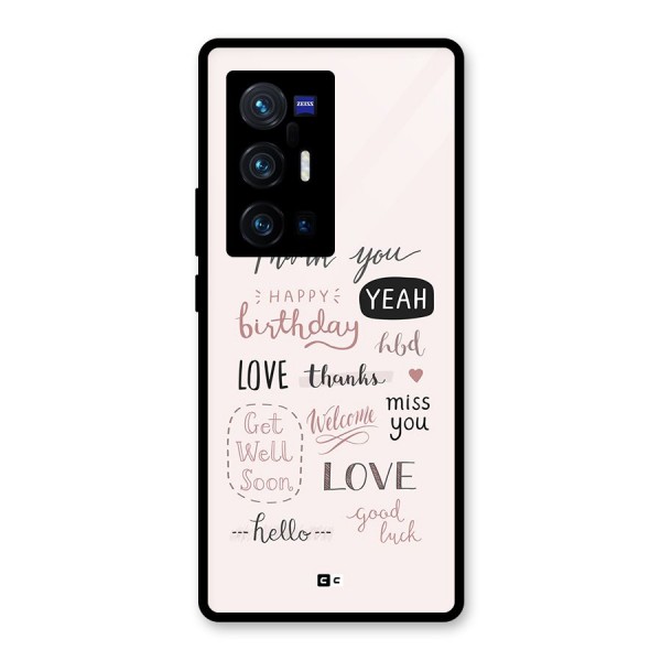 Cute Quotes Glass Back Case for Vivo X70 Pro Plus