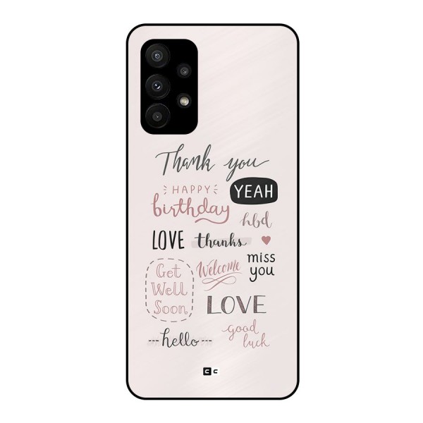 Cute Quotes Metal Back Case for Galaxy A23