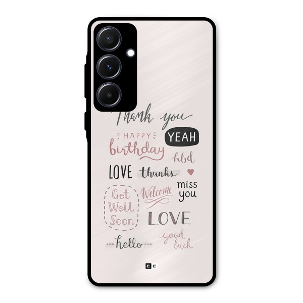 Cute Quotes Metal Back Case for Galaxy A55