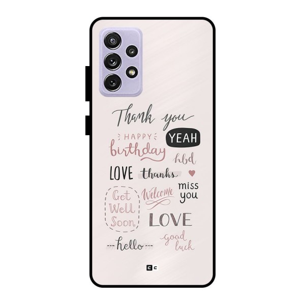 Cute Quotes Metal Back Case for Galaxy A72