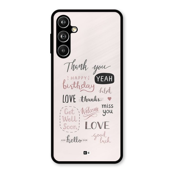 Cute Quotes Metal Back Case for Galaxy F54