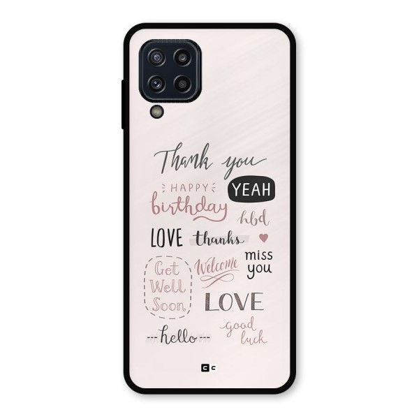 Cute Quotes Metal Back Case for Galaxy M32