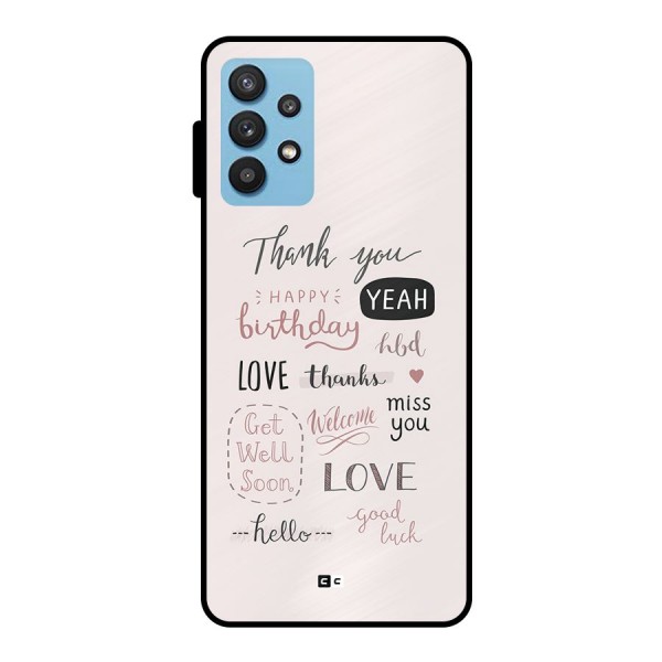 Cute Quotes Metal Back Case for Galaxy M32 5G