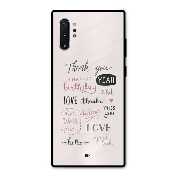 Cute Quotes Metal Back Case for Galaxy Note 10 Plus