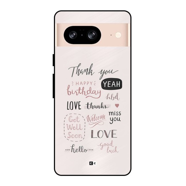 Cute Quotes Metal Back Case for Google Pixel 8