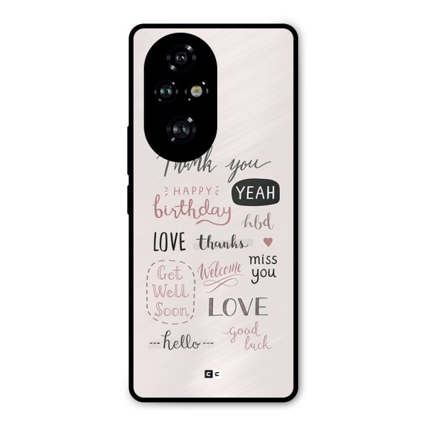 Cute Quotes Metal Back Case for Honor 200 Pro