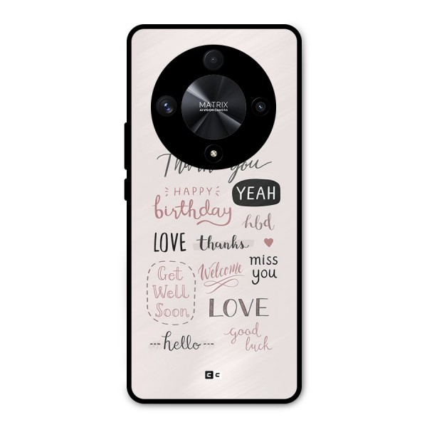 Cute Quotes Metal Back Case for Honor X9b