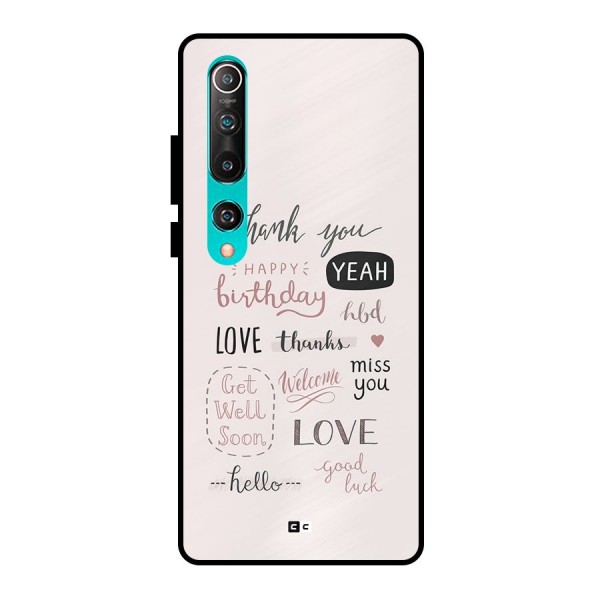 Cute Quotes Metal Back Case for Mi 10