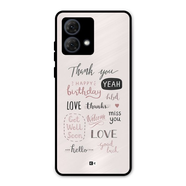 Cute Quotes Metal Back Case for Moto G84