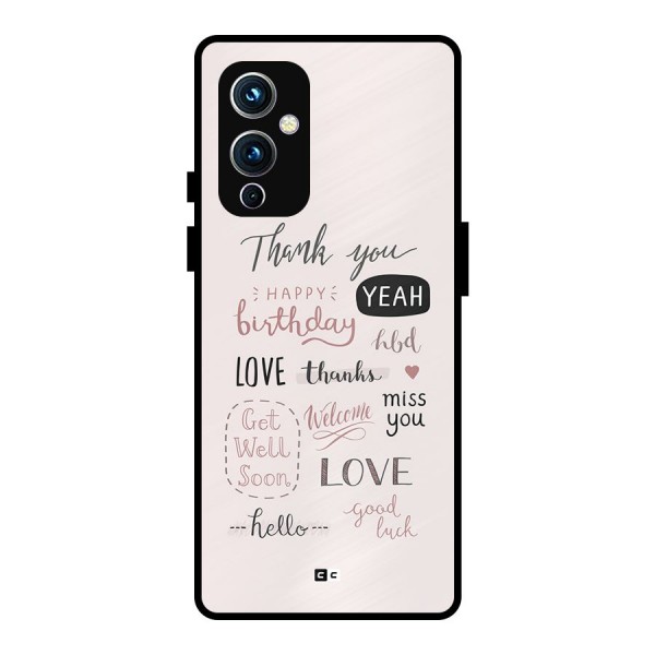 Cute Quotes Metal Back Case for OnePlus 9