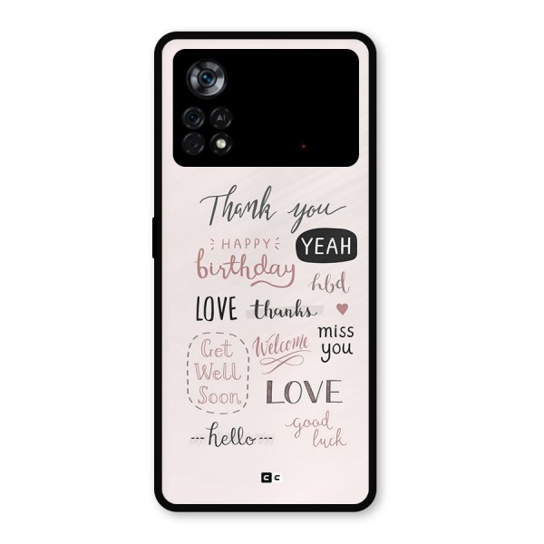 Cute Quotes Metal Back Case for Poco X4 Pro 5G