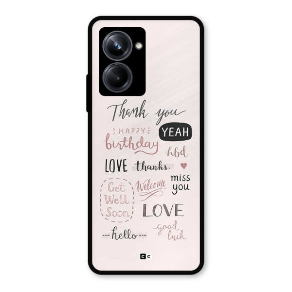 Cute Quotes Metal Back Case for Realme 10 Pro