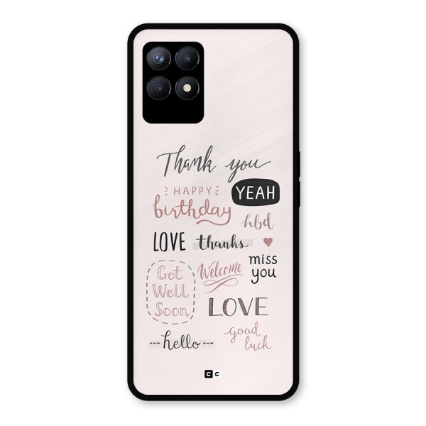 Cute Quotes Metal Back Case for Realme 8i