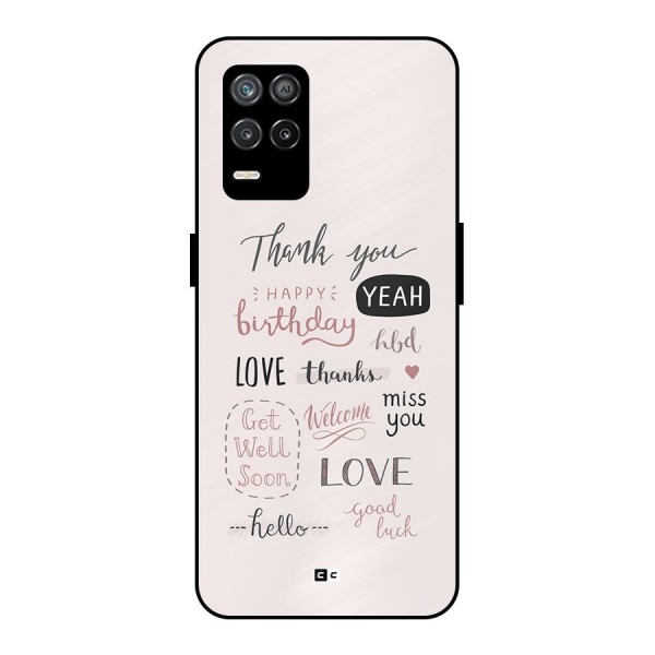 Cute Quotes Metal Back Case for Realme 8s 5G