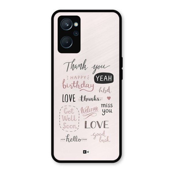 Cute Quotes Metal Back Case for Realme 9i