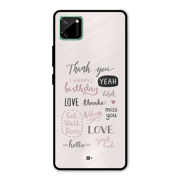 Cute Quotes Metal Back Case for Realme C11